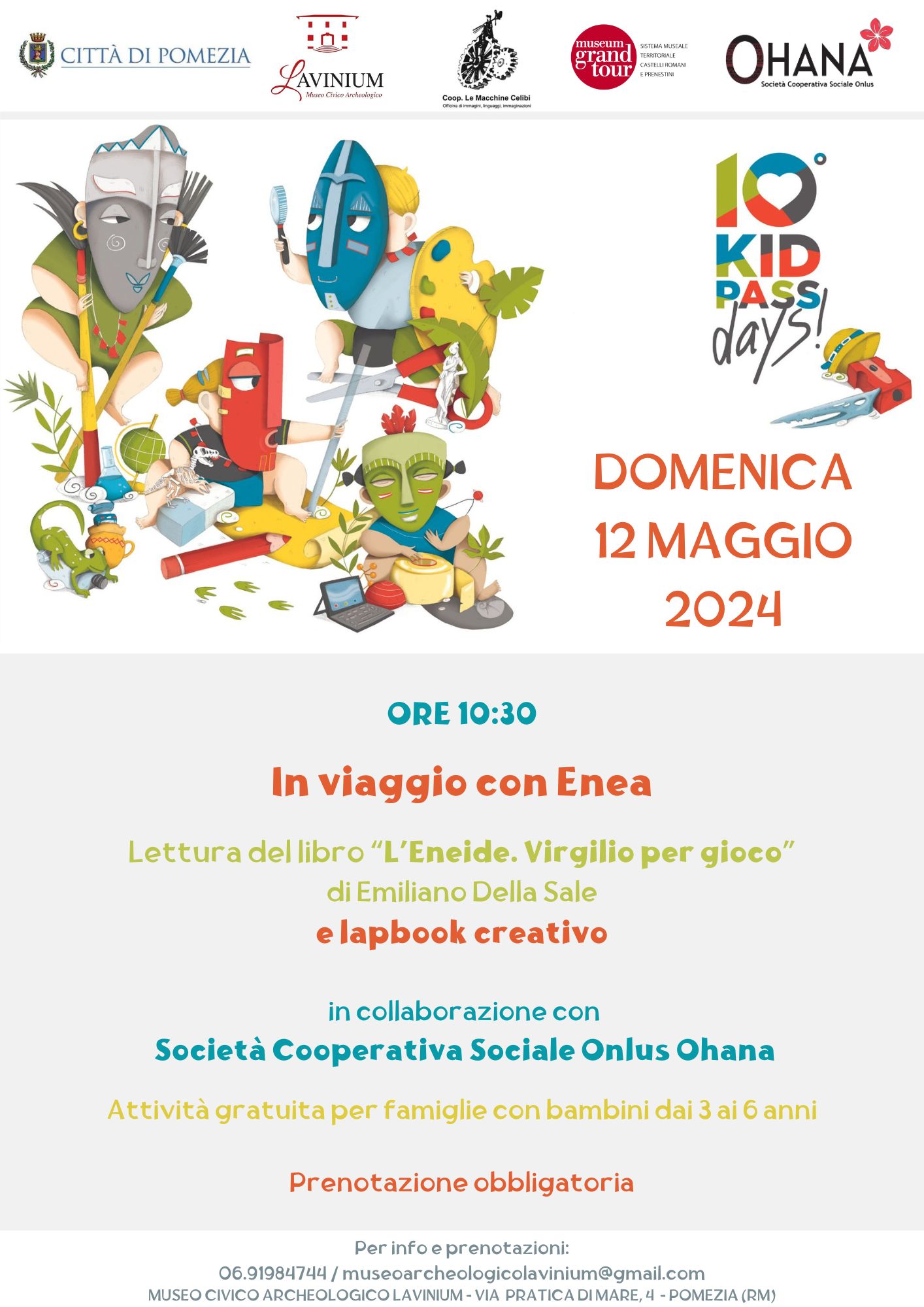 Locandina kidpass Museo di Pomezia